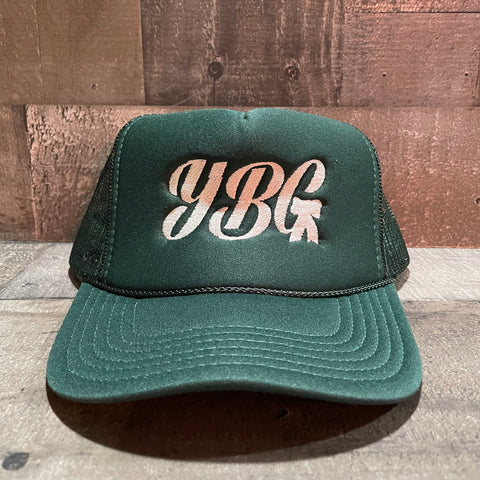 YBG Crown Trucker Hat (Forrest Green)